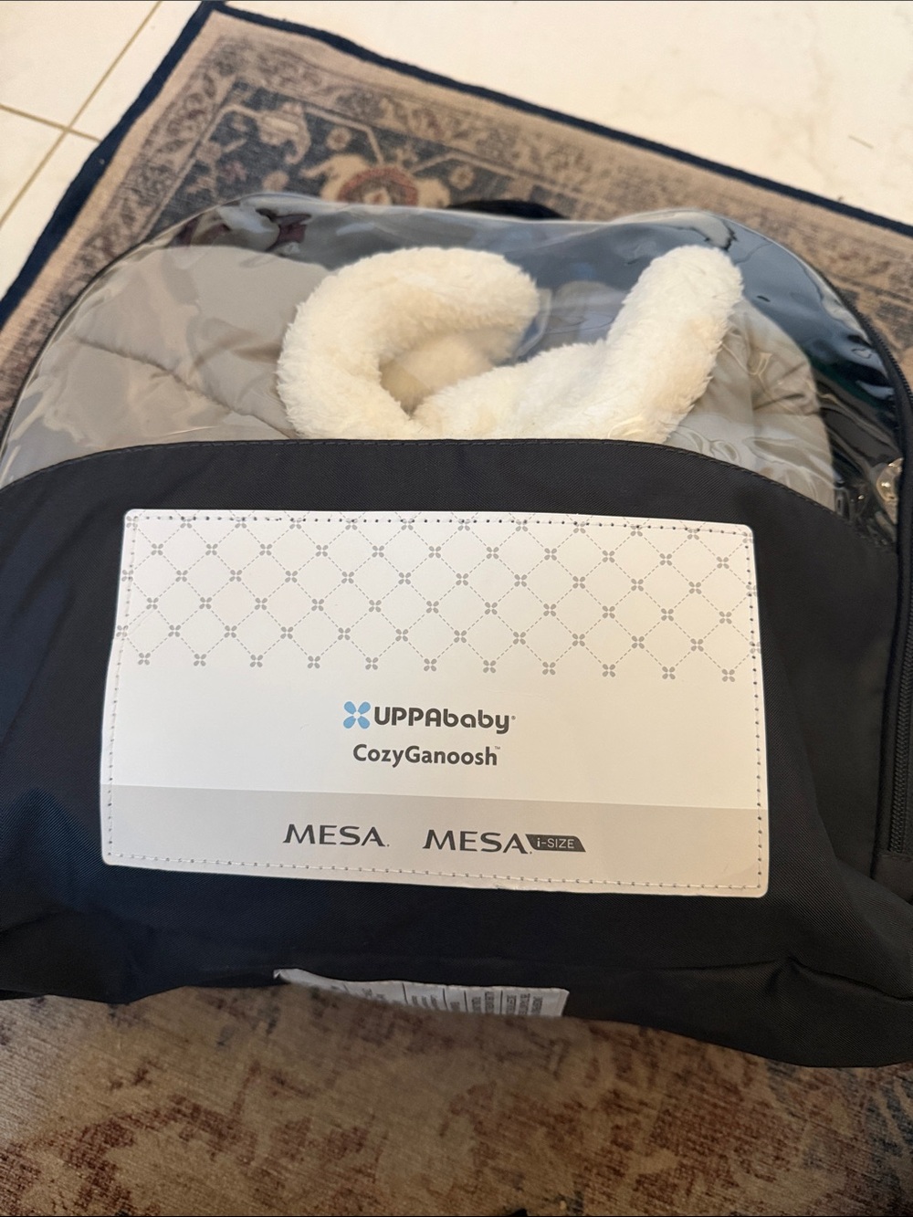 UPPAbaby CozyGanoosh Mesa Infant Footmuff - Black with Cream Lining